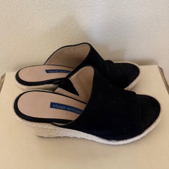 Stuart Weitzman Womens Pink 3/4" Platform Goring Marabella Wedge Leather Sandals - Picture 2 of 7